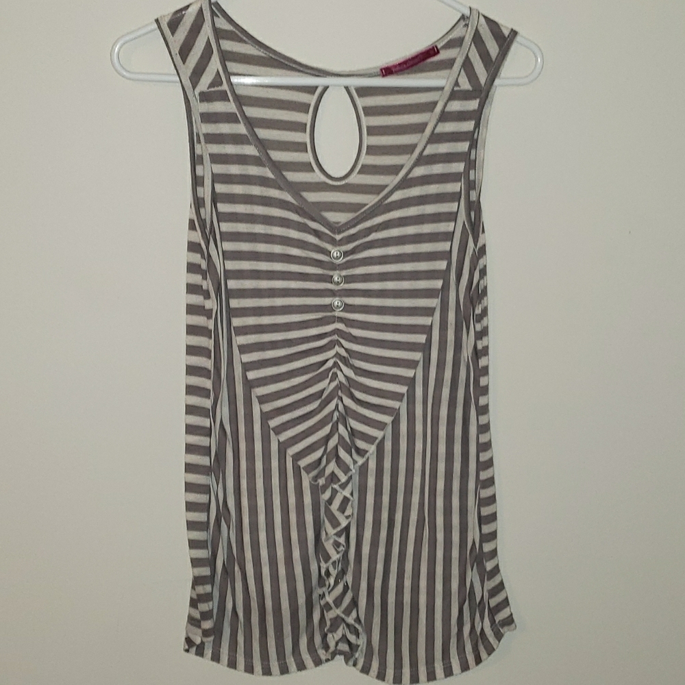 Soft cotton draped tank top